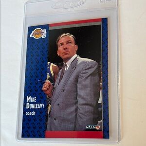 Mike Dunleavy Lakers coach
1991 Fleer basketball card 
Mint condition
